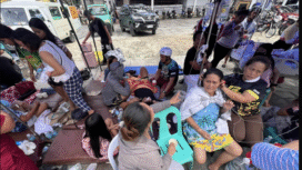 Warga kota cebu di Philipian, mengunsi di berbagai tempat akibat rumah mereka hancur diterjang getaran gempa bumi magnetudo 6.9, yang terjadi Selasa malam 21.29 waktu setempat, 30 September 2025. Foto: Istimewa