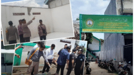 Petugas Polres Situbondo melakulkan olah TKP tempat insiden atap ambrol di lokasi bangunan Pondok Pesantren Salafiah Syafi'iyah Syekh Abdul Qodir Jailani di Desa Blimbing, Kecamatan Besuki, Kabupaten Situbondo, roboh pada Rabu, 29 Oktober 2025, sekitar pukul 00.30 WIB. Foto: Instagram@ctd-insider