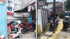 Sejumlah motor mogok menumpuk di sebuah lokasi bengkel motor, akibat mesin mogok tidak mau distart. Foto: Instgaram@inijawatimur