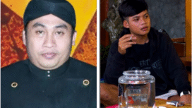 Ki Dalan Anom Dwijo Kongko tampil bersama Cak Percil (Kanan), memeriahkan acara peringatan Hari jadi ke-112 Pemkab Jombang,, Sabtu-Minggu 25-26 Oktober 2025. Foto: istimewa