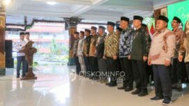 Pelantikan Tim Penguatan dan Pengembangan OPOP, digelar di Pendopo Graha Majatama Pemkab Mojokerto pada Jumat (7/11/2025). Dok.Diskominfo