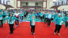 Puncak peringatan Hari Kesehatan Nasional (HKN) ke-61 di Kota Mojokerto digelar di GOR Seni Majapahit, Rabu (12/11/2025). Dok.Humas