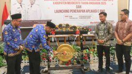 Aplikasi E-BMD diluncurkan Wakil Bupati Mojokerto, M. Rizal Octavian. Dok.Diskominfo