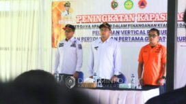 Pelatihan Vertical Rescue dan Pertolongan Pertama Gawat Darurat (PPGD), Rabu (19/11/2025). Dok.Diskominfo