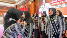 pengukuhan Bunda Paud Kecamatan dan Kelurahan se-Kota Mojokerto masa bakti 2025–2030 yang berlangsung di Ruang Sabha Mandala Madya, Balaikota Mojokerto pada Selasa (25/11/2025). Dok.Humas