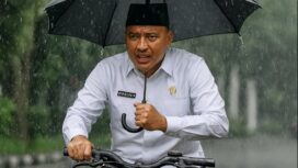 Ilustrasi Eri Cahyadi Kehujanan, sumber Art AI