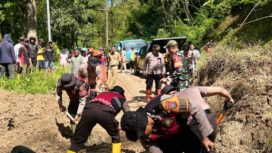 Kondisi longsoran, sumber Polres 