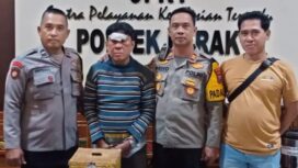 pelaku maling kotak amal babak belur diapit petugas