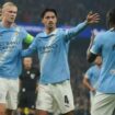 Pemain Man City selebrasi