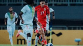 ksi Rafael Struick penggawa Timnas Indonesia U-22 dalam pertandingan lawan Mali di Stadion Pakansari, Bogor pada Sabtu (15/11/2025) malam. Foto: Timnas Indonesia