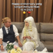 Inilah gambar dan ucapan selamat ulang tahun pertama pernikahan, muncul di akun model Helwan Bachmid, Sabtu-Minggu 15-16 November 2025. Foto: Instagram@helwambachmid_