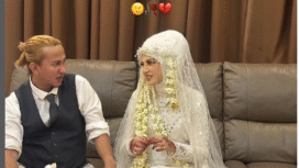 Inilah gambar dan ucapan selamat ulang tahun pertama pernikahan, muncul di akun model Helwan Bachmid, Sabtu-Minggu 15-16 November 2025. Foto: Instagram@helwambachmid_