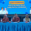 Rapat Kordinasi Pokja Bunda PAUD wilayah Jombang, Rabu, 26 November 2025. Acara ini untuk dapat berpartisipasi aktif, baik dalam menyampaikan ide, masukan, maupun gagasan inovatif demi pengembangan pendidikan PAUD di Jombang. Foto: jombangkab.go.id