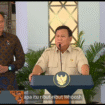 Presiden Prabowo Subianto memberikan pidato lengkap memberi solusi soal proyek kereta api cepat Whoosh, jakarta Bandung. Ribut-ribu ini karena, muncul polemik PT KAI mengalami kesulitan mencicil utang investasi Whoosh dan minta skemanya utangnya melalai APBN. Foto: Instagram@prabowo.gibran2