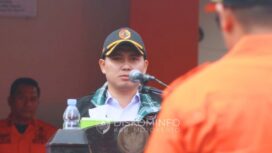 Relawan bekerja tanpa terikat waktu. Ini tugas mulia yang membutuhkan keberanian, ketegasan, dan keikhlasan,” tegasnya. Dok.Diskominfo