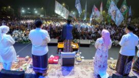 Dzikir Akbar bersama Gus Iqdam di Taman Bahari Mojopahit. Dok.Humas