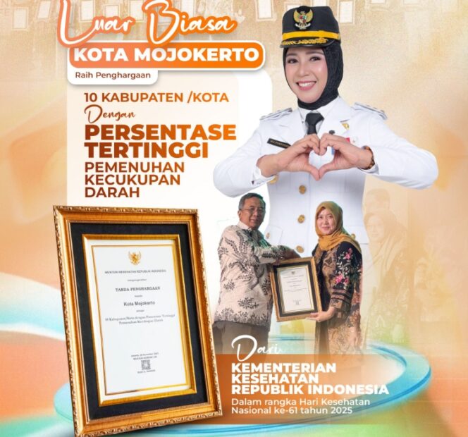 
					Kota Mojokerto Masuk 10 Besar Pemenuhan Kebutuhan Darah