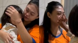 Momen pertemuan ibu dan anak di tahanan. (TikTok/luthfie.daily)