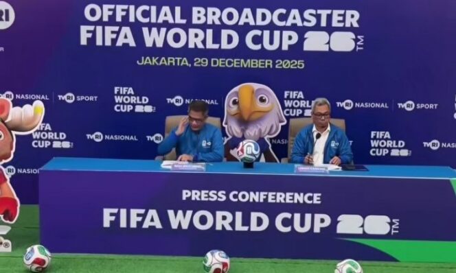 
					Direktur Utama LPP TVRI, Iman Brotoseno, dalam konferensi pers di Jakarta, Senin (29/12/2025). (Foto. Ist)