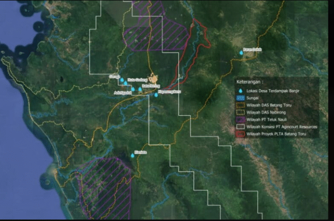
					Inilah kerusakan eco sistem kawasan hulu hutan Batang Toru yang mengalami penggundulan hutan hingga 75.000 ha, menurut WALHI sebagai penyebab utama taerjadinya banjir bandang dan longsor di kwasan Sumatera Utara. Foto: mongabay