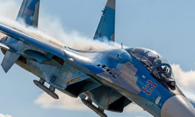 
					Gak Kaleng kaleng, Serangan Drone Ukraina Hancurkan Jet Su-27 Rusia di Belbek