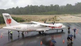 Pesawat jenis Wings Air ATR tiba di Bandara Siboru Fakfak Papua Barat, Kamis (18/7/2024) (Foto: Dokumentasi RRI/Nico Afloubun)