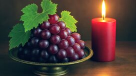 Ilustrasi gambar buah anggur (copilot ai)