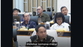 Menteri Kehutanan Raja Juli Antoni menyatakan siap dievaluasi dan siap dicopot Presiden, saat rapat kerja  dengan Komisi IV DPR RI, Kamis 4 Desember 2025. Foto: Instagram@inilah.com
