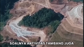 Hutan Tumpang Pitu, Banyuwangi semula berstatus Hutan Lindung, tetapi kini situasinya semakin berantakan, gundur dan berbahaya. Bisa terjadi bencana mirip di Sumatera dan Aceh. Jaringan Tambang (Jatam) menyatakan mantan Menteri Kehutanan Zulifli Hassan (sekarang Menko Pemberdayaan Masyarakat) adalah orang yang bertanggung jawa atas perubahah status hutan lindung menjadi hutan produksi di Tumpang Pitu. Foto: Instagram@