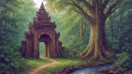 Ilustrasi hutan lindung (gambar AI)