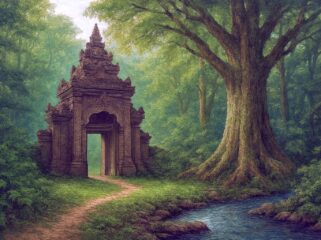 Ilustrasi hutan lindung (gambar AI)