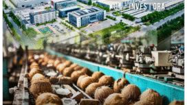 pabrik pengolahan kelapa milik invetaor China senilai Rp 1,6 triliun akan dibangun di Morowali, bisa jadi berlokasi di kawasan berikat PT IMIP. Foto: invesatora.idn