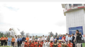 Ambar Suryoko, SE., MM sebagai Kepala Otoritas Bandar Udara (Otban) Wilayah VIII Manado, Deddy Kotambuan, SE., M.Si sebagai Kepala Dinas Perhubungan Provinsi Maluku Utara, Laksma TNI Moch. Hamzah S.W., S.E sebagai Kepala Badan Intelijen Negara Daerah (Kabinda) Maluku Utara, Edi Muhammad sebagai Kepala Dinas Perhubungan Kabupaten Halmahera Tengah,  Mereka menghadiri cara persmian bandara Bay Weda milik PT IWIP. Foto: iwip.co.id