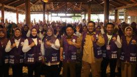 Semarak acara Jambore Kader Posyando seluruh Jombang, dilaksanakan Selasa, 2 Desember 2025, dengan tema: Penguatan Peran Kader Dalam Transformasi Posyandu 6 Bidang SPM. Foto: jombangkab.go.id