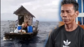 Setelah selama 45 hari terombang-ambing di lautan dari Manado hingga Papua Utara, penjaga rumpon ditemukan oleh nelayan di pantai Jaya Pura Utara, memasuki kawasan Samudera Pasifik. Foto: nabirenews.com