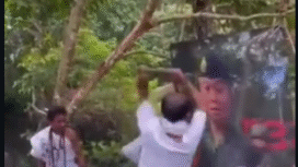 Sebuah adegan dalam video sekumpulan ahli spiritual (dukun) di Kamboja membentuk pasukan khusus bernama The Librarians, mereka melakukan ritual untuk mematikan jenderal Thailand. Namun video tersebut dinilai hoaks, hanya sebagai perang urat saraf saja. Foto: INstagram@konteskcoid