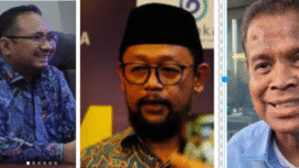 KPK ungkap lebih rinci keterlibatan tiga orang ini dalam kasus dugaan penyelewengan kuota haji 2023-2024 yang menmyebabkan kerugian negara Rp 1 triliun. (Kiri ke kanan) Yaqut Cholil Qoumas mantan Menteri Agama, Ishfah Abidal Aziz alias Gus Alex staf khusus Menteri Agama, dan Fuad Hasan Masyhur pemilik biro penyelenggara haji Maktour. Foto: kolase/ net