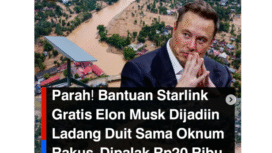 Doibabat banjir menyebabkan penderitaan bagi korban, termasukl terputusanya komunikasi. Warga Langsa di Aceh, mengeluh saat ada sinyal internet, lewat Starlink, warga dikenai tarif Rp 20.000/ jam. Kini Presiden mengirim 17 unit starlin ke lokasi bencana. Foto: kemenkurnews