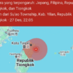 Gempa berkekuatan 6.7 - 7.0 SR (Magnetudo) menguncang Taiwan Timur Laut, Sabtu 27 Desember 2025. Tidak ada laporan adanya korban. Foto: Ist