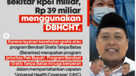 Pemkab Situbondo membuat kebijaksanaan dana bagi hasil cukai rokok sebesar Rp 39 miliar dari total Rp 61 miliar, digunakan untuk membayar BPJS sekitar 72.000 warga masyarakat. Foto: Instagram@totalpolitik