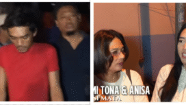 (Kiri) Polisi meringkus tersangka pelaku pencuri yang bobol rumah warung. (Kanan) Dua waria yang memergoki pelaku sedang beroperasi  warung rumah di desa Jotangan, Kecamatan Mojosari, Mojokerto, Minggu dinihari, (28/12/2025). Foto: tangkap layara video Instagram@kabarterdepanmojokerto