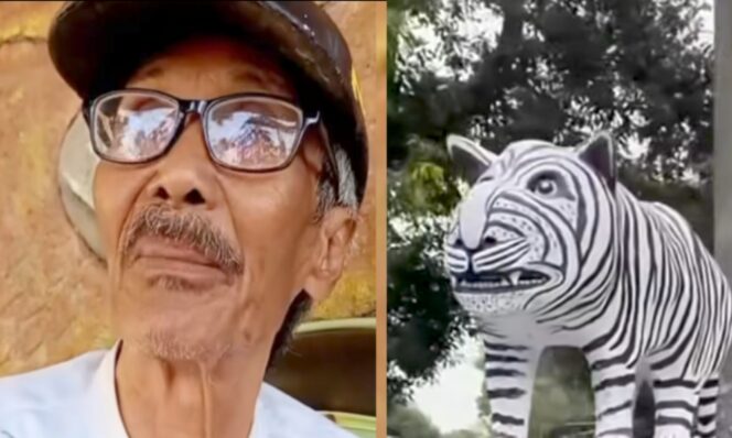 
					Mbah Suwari dan Patung Macan Putih Viral 