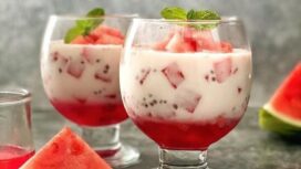 Sajian istimewa es Semangka. Foto: Ist