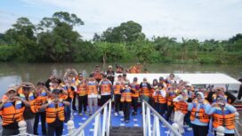 Kota Mojokerto resmi membuka wisata susur Sungai Ngotok di kawasan Taman Bahari Mojopahit (TBM). Ist