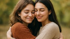 Ilustrasi pasangan wanita penyuka sesama jenis. AI