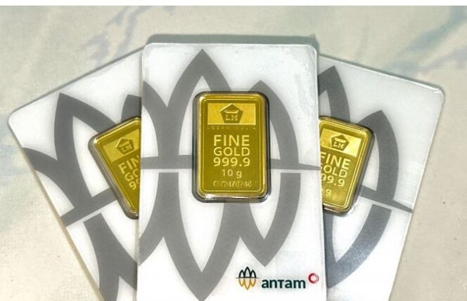 
					Ilustrasi emas Antam