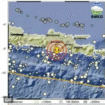 Peta gempa yang terjadi pada pukul 08.20 WIBm Selasa, 27 Januari 2026, pada kedlaaman 105 km partai wilayah pacitan. Dikabarkan belum ada dampak atau pun tsunami. Foto: BMKG