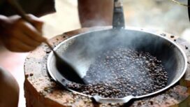 Ilustrasi pemasakan kopi