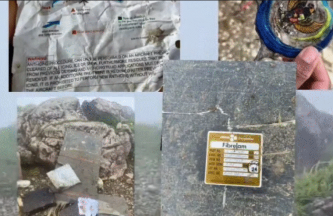 
					Inilah serpihan benda-benda yang diduga dari pesawat ATR yang jatuh di gunung Basarugun perbatasan Pangkep-Maros, Sulawesi Selatan, Selatan, sekitar pukul 13.05 waktu setempat (Witeng), Sabtu 17 Januari 2026, Pesawat angkut delapan kru dan 3 penumpang. Foto: ist
