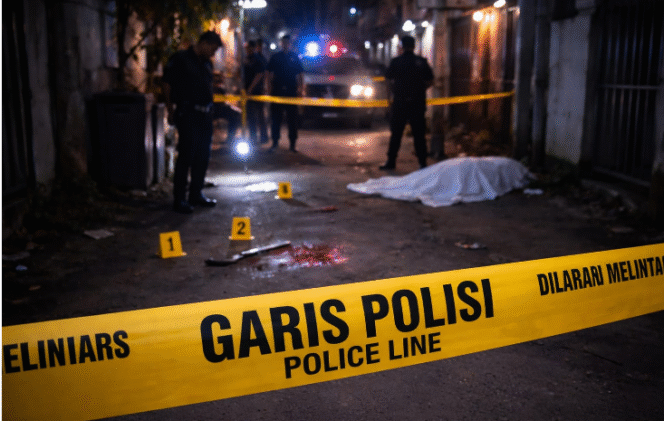 
					Polisi sedfang memburu tersangka pelaku pembacokan seorang warga bernama  korban diketahui bernama Dian Bayu Prakoso (37), warga Desa Gondek, Kecamatan Mojowarno, Kabupaten Jombang. Foto: kredonews.com/elok apriyanto